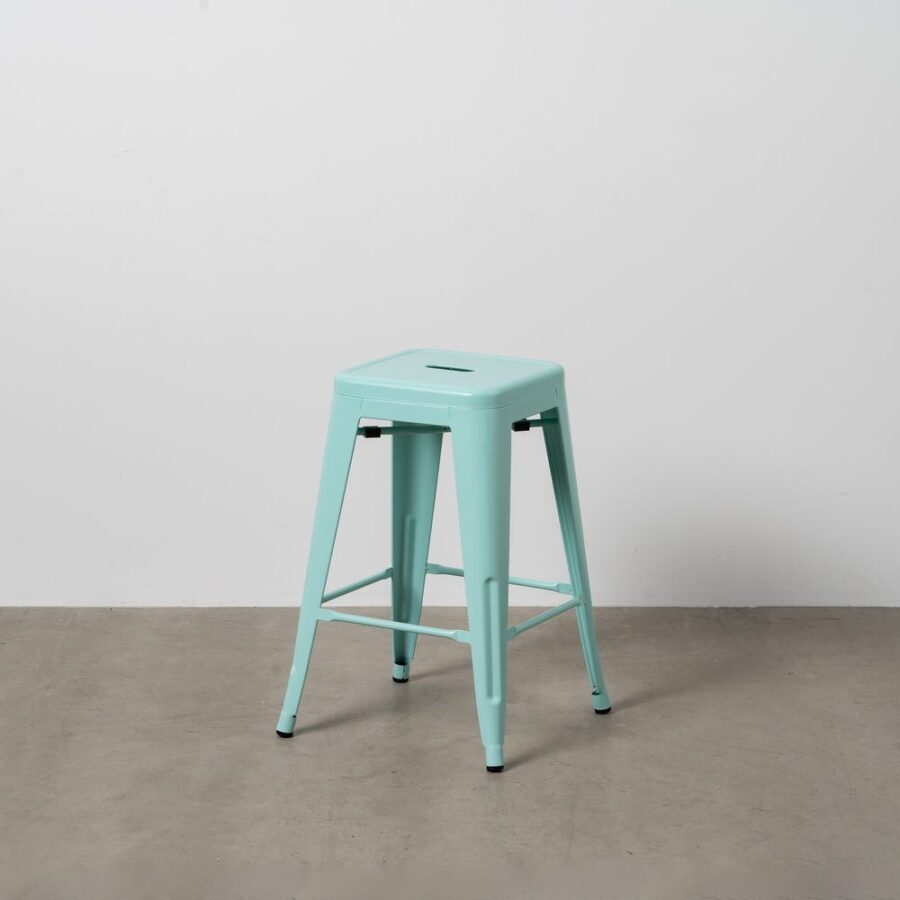 Tabouret Turquoise Métal Ixia 42 cm