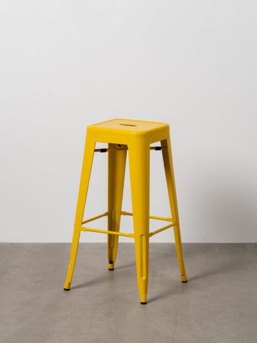 Tabouret Jaune Métal Industriel 43,50 X 43,50 X 76,50 Ixia