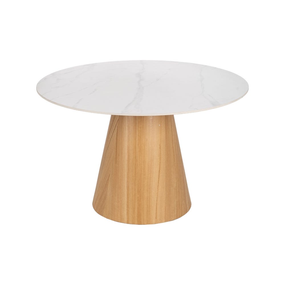 Table à Manger Marbre Blanc-naturel Ixia 120cm – Image 2