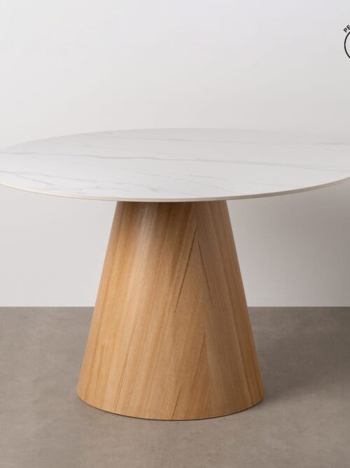 Table à Manger Marbre Blanc-naturel Ixia 120cm