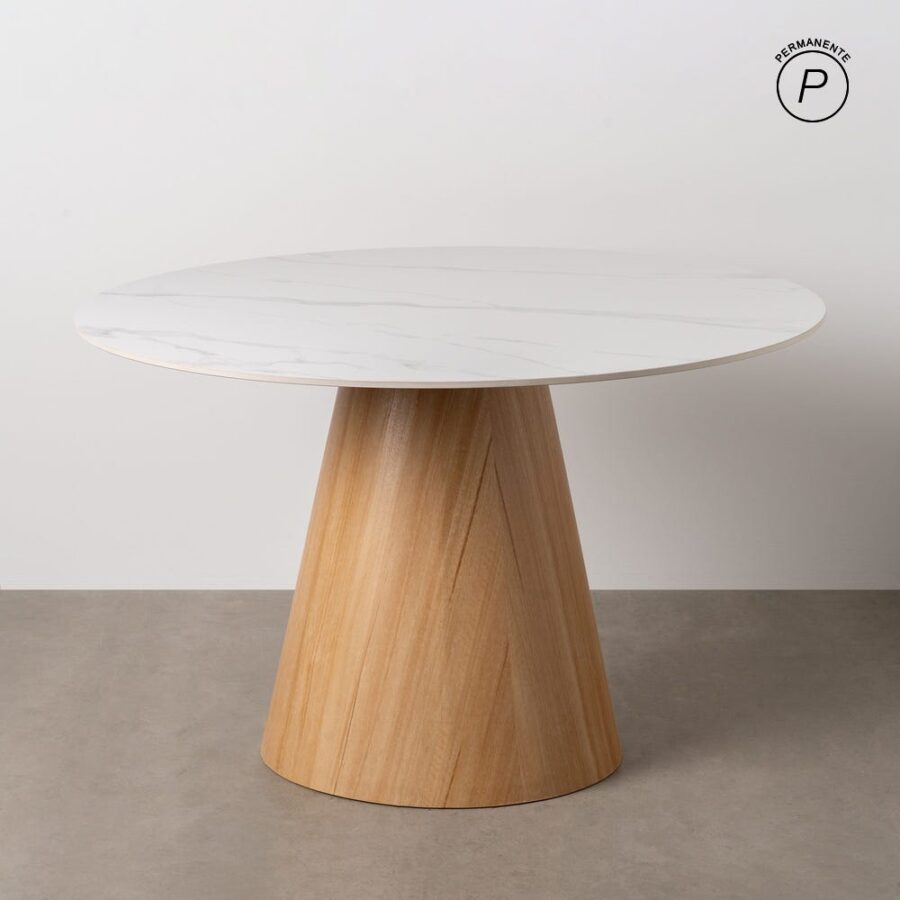 Table à Manger Marbre Blanc-naturel Ixia 120cm