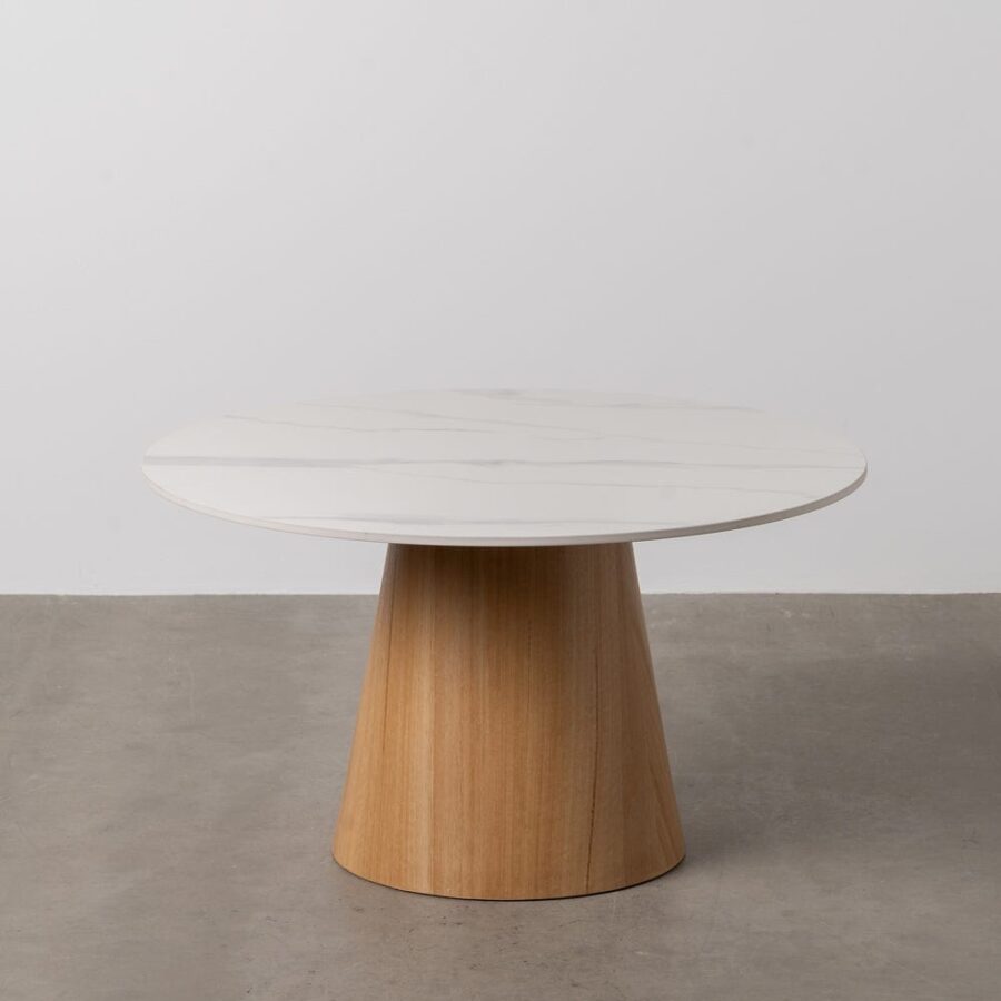 Table Basse Blanc-Naturel Ixia 80 cm