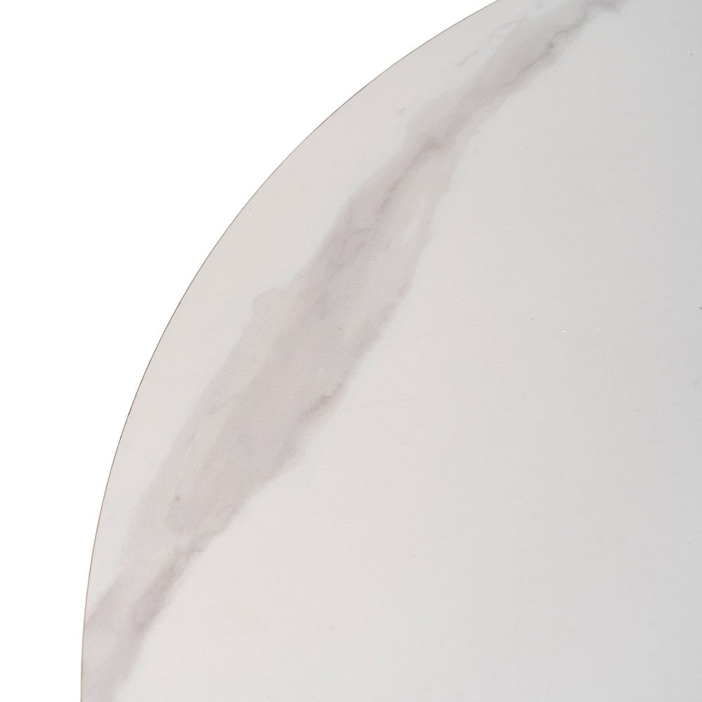 Table à Manger Marbre Blanc-naturel Cannelées Ixia 180cm – Image 3