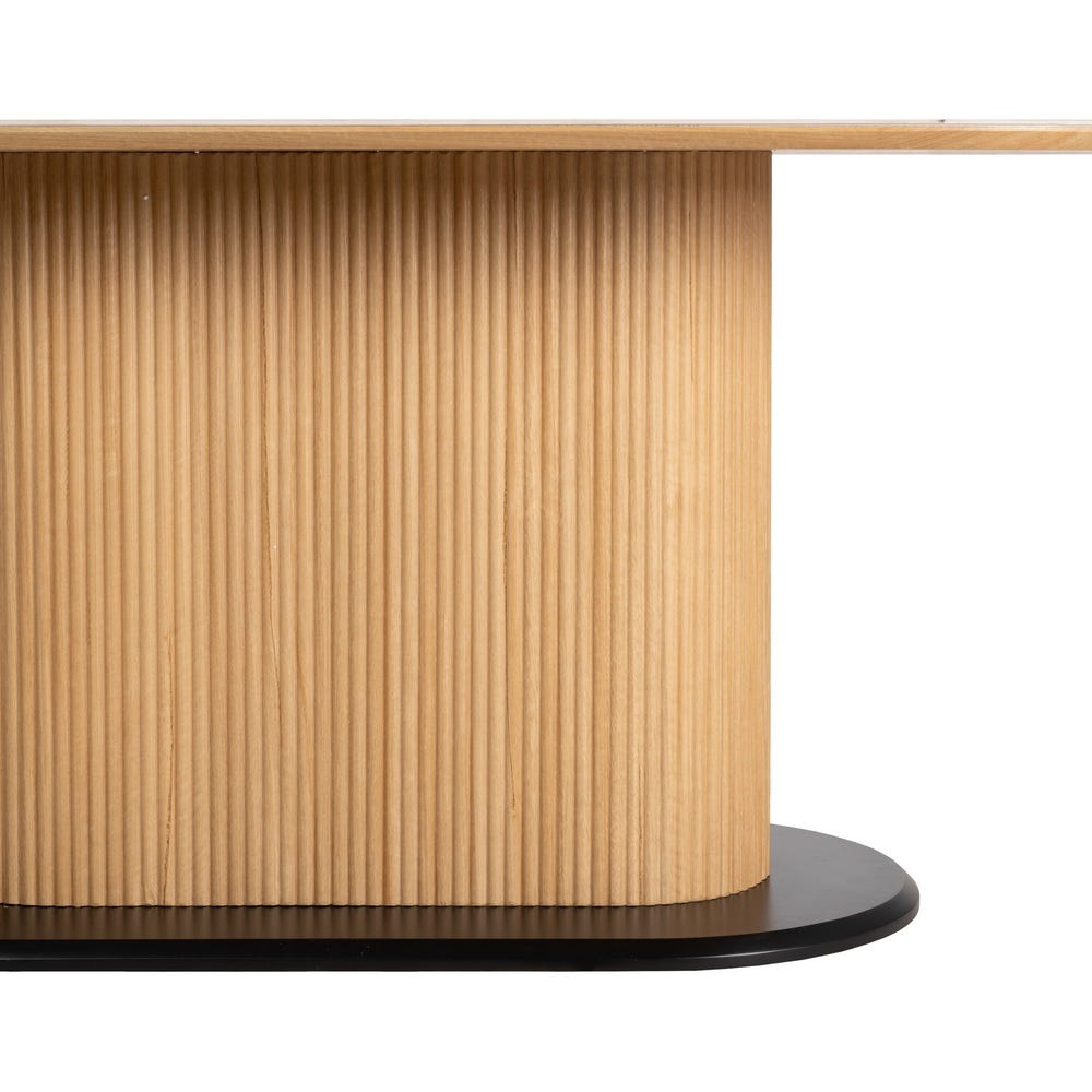 Table à Manger Marbre Blanc-naturel Cannelées Ixia 180cm – Image 4