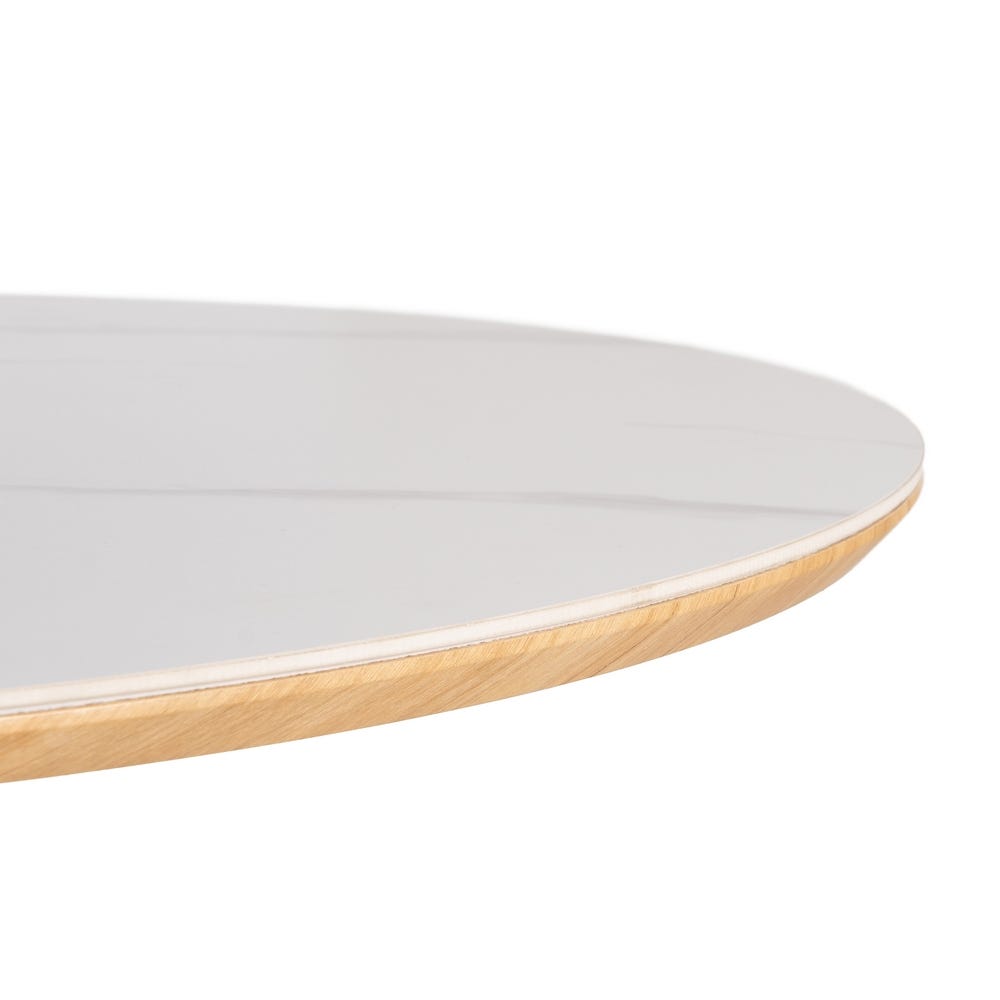 Table à Manger Marbre Blanc-naturel Cannelées Ixia 180cm – Image 7