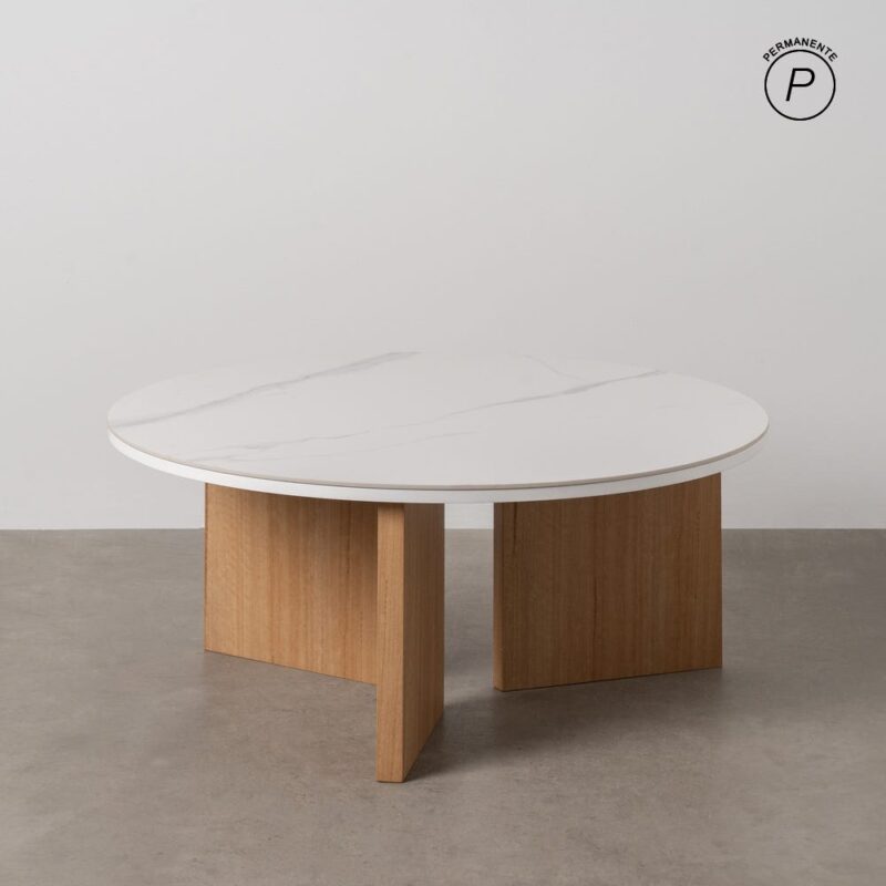 Table Basse Marbre Blanc-naturel Ixia 80cm
