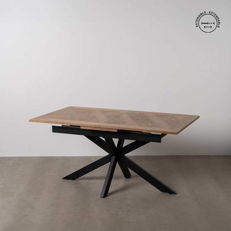 Table à Manger Naturel Extensible Ixia 160cm