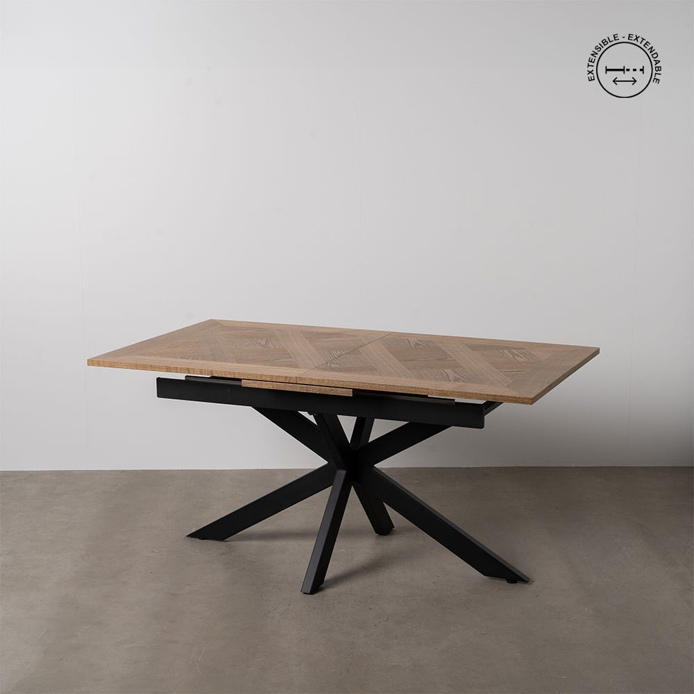 Table à Manger Naturel Extensible Ixia 160cm