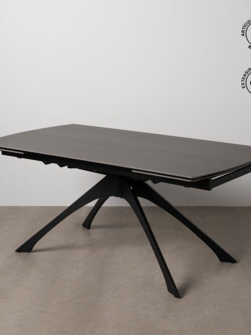 Table à Manger Céramique Gris Foncé Extensible Ixia 180cm