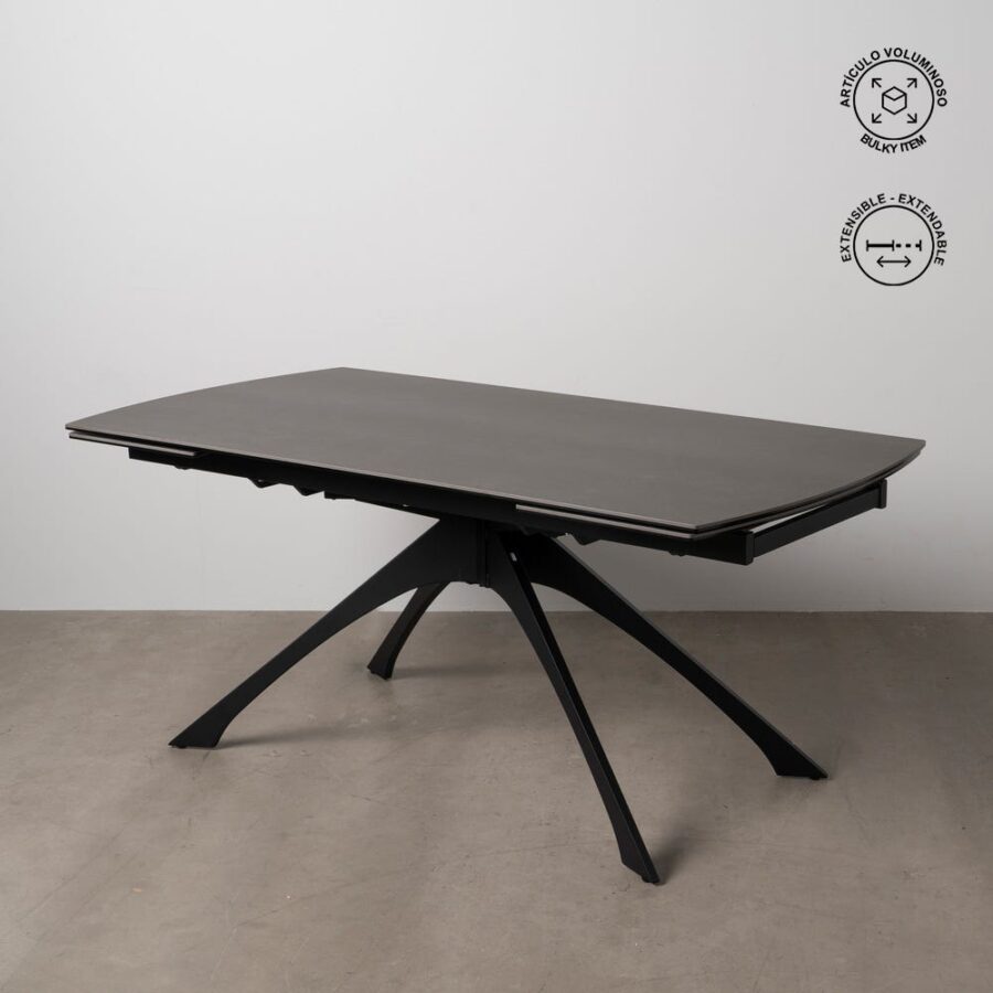 Table à Manger Céramique Gris Foncé Extensible Ixia 180cm