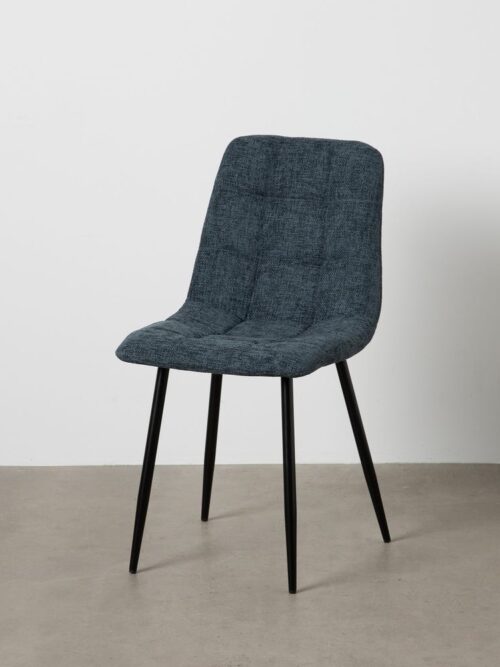 Chaise Bleu Tissu-Métal Ixia 44 cm