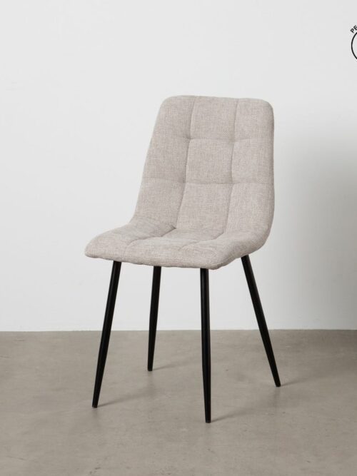Chaise Gris Tissu-Métal Ixia 44 cm
