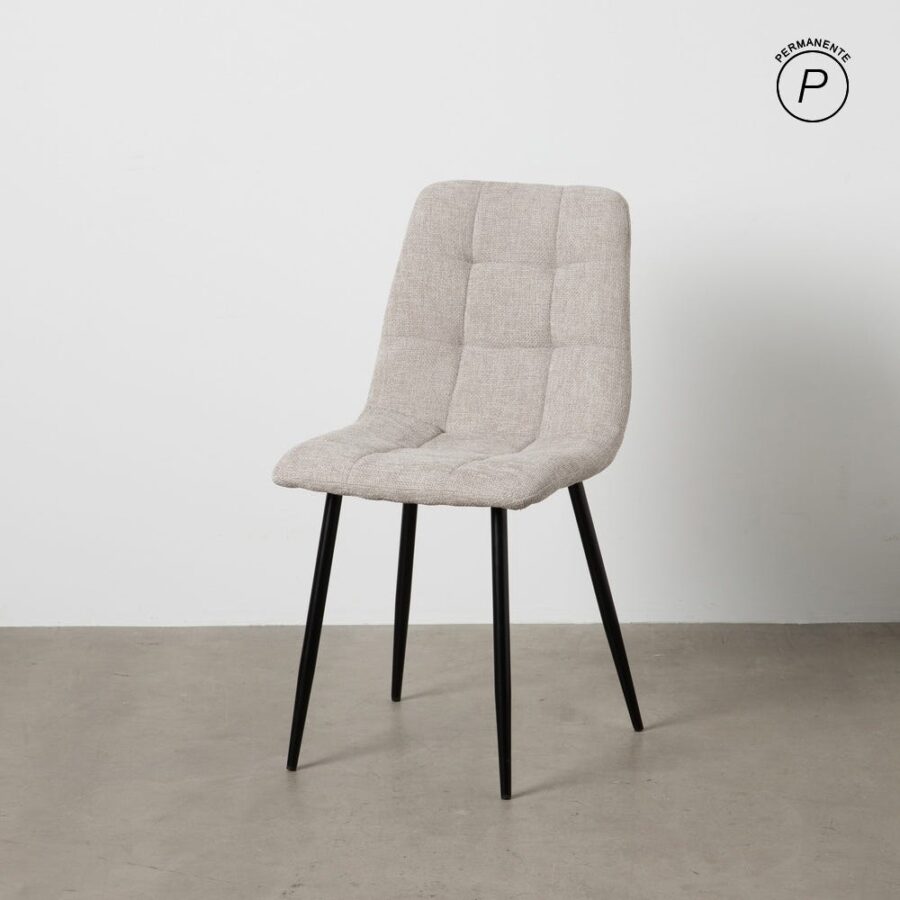 Chaise Gris Tissu-Métal Ixia 44 cm