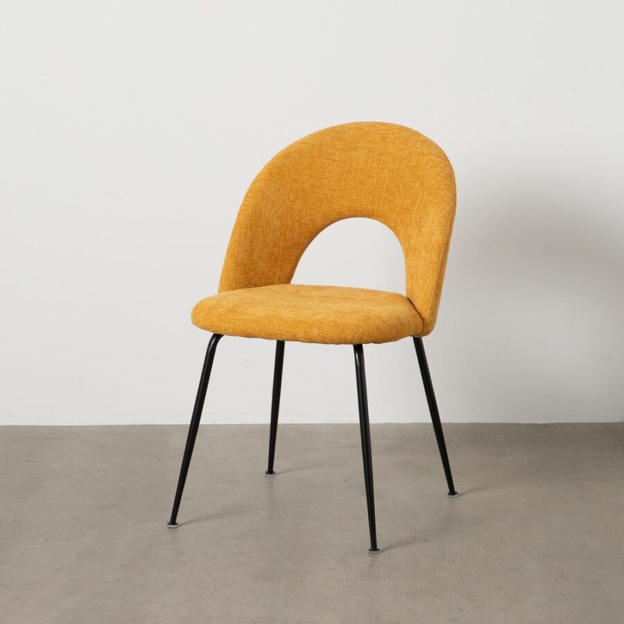 Chaise Jaune Tissu-Métal Ixia 49 cm
