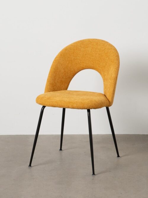 Chaise Jaune Tissu-Métal Ixia 49 cm