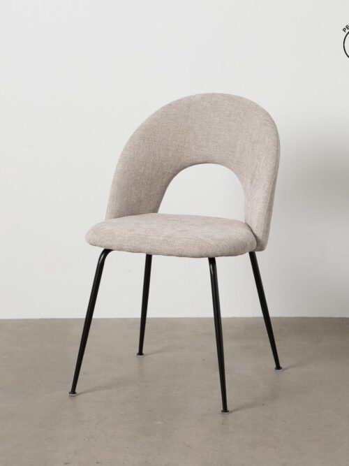 Chaise Gris Tissu-Métal Ixia 49 cm