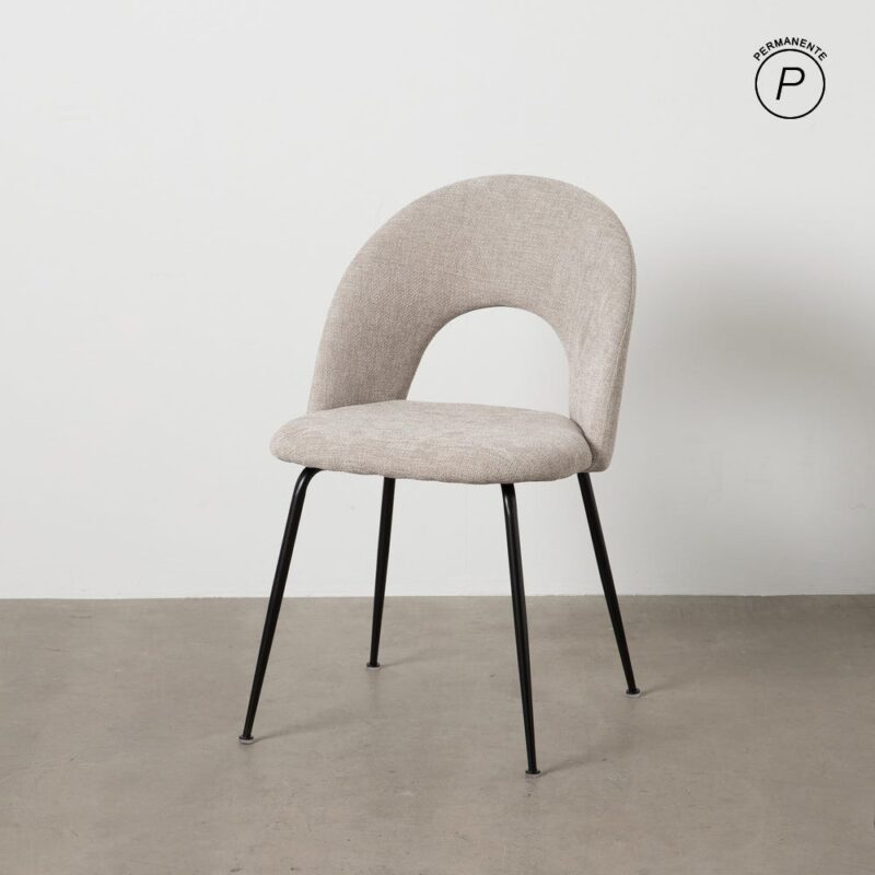 Chaise Gris Tissu-Métal Ixia 49 cm