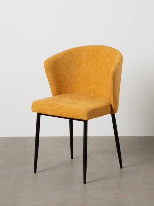 Chaise Jaune Tissu-Métal Ixia 52 cm