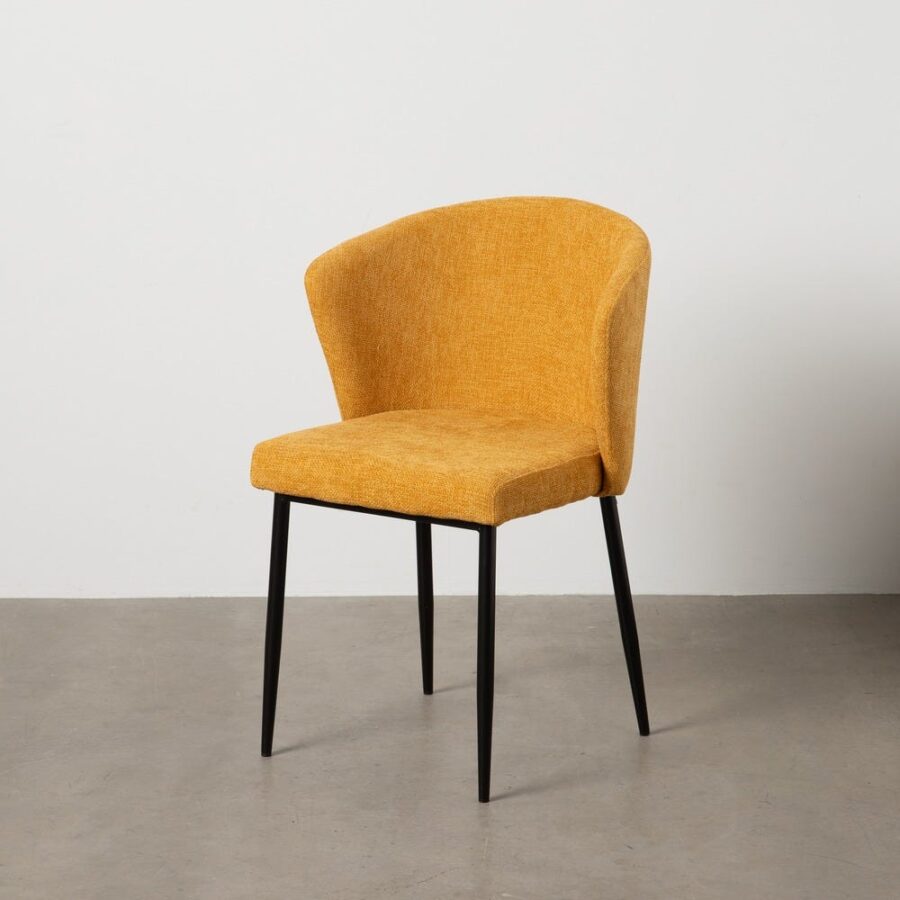 Chaise Jaune Tissu-Métal Ixia 52 cm