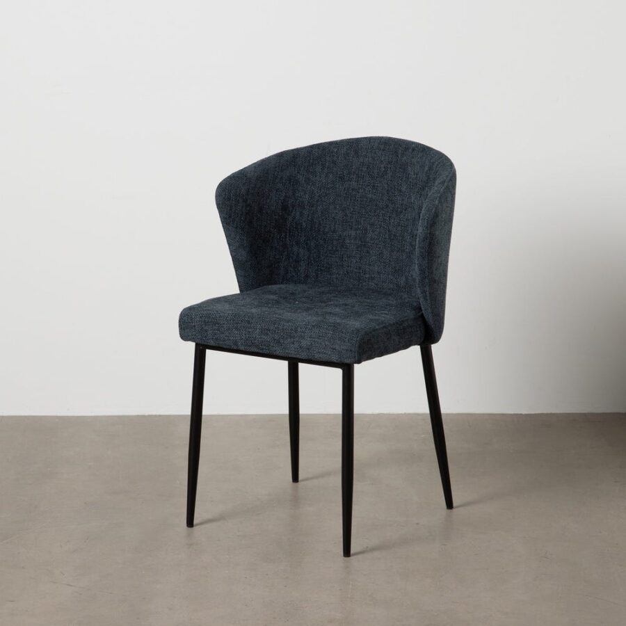 Chaise Bleu Tissu-Métal Ixia 52 cm