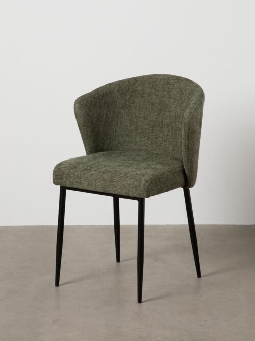 Chaise Vert Tissu-Métal Ixia 52 cm