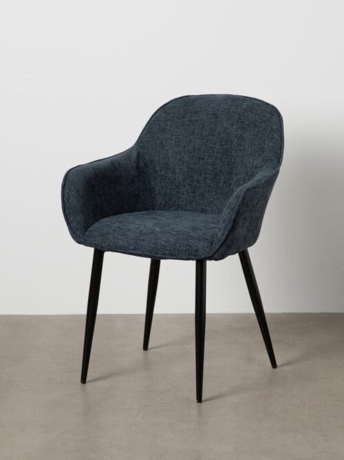 Chaise Bleu Tissu-Métal Ixia 61 cm