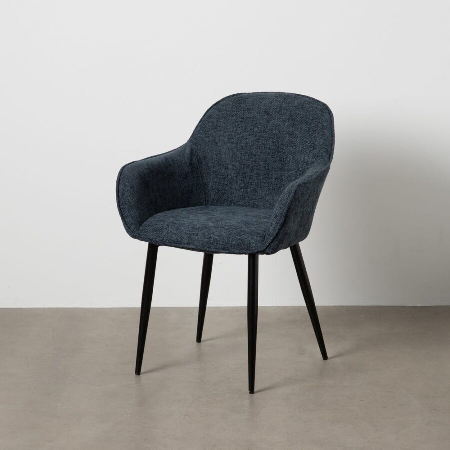 Chaise Bleu Tissu-Métal Ixia 61 cm