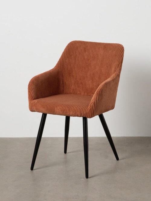 Chaise Terracotta Tissu-Métal Ixia 57 cm