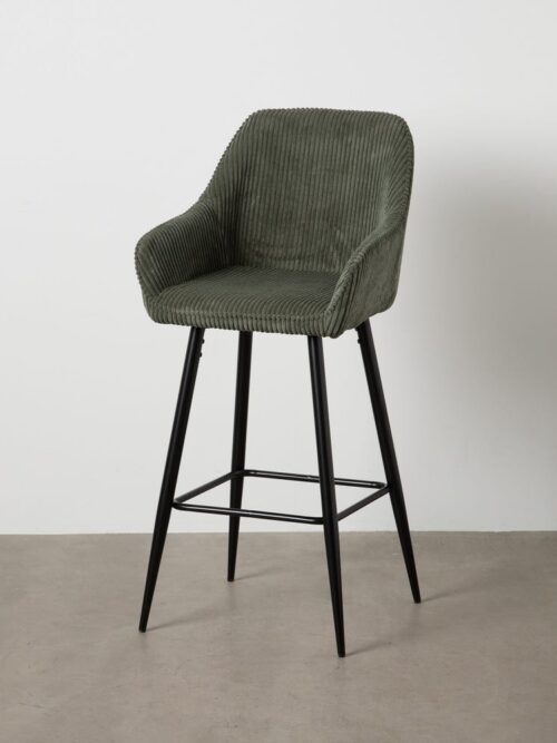 Tabouret Vert Tissu-Métal Ixia 54 cm