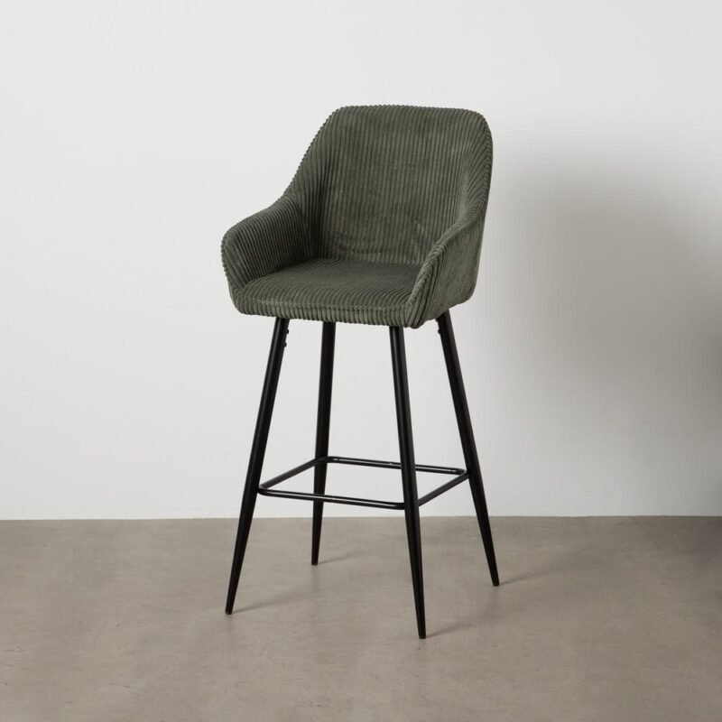 Lot de 2 : Tabouret Vert Tissu-Métal Ixia 54 cm