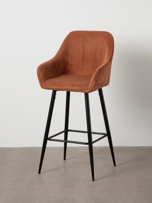 Tabouret Terracotta Tissu-Métal Ixia 54 cm