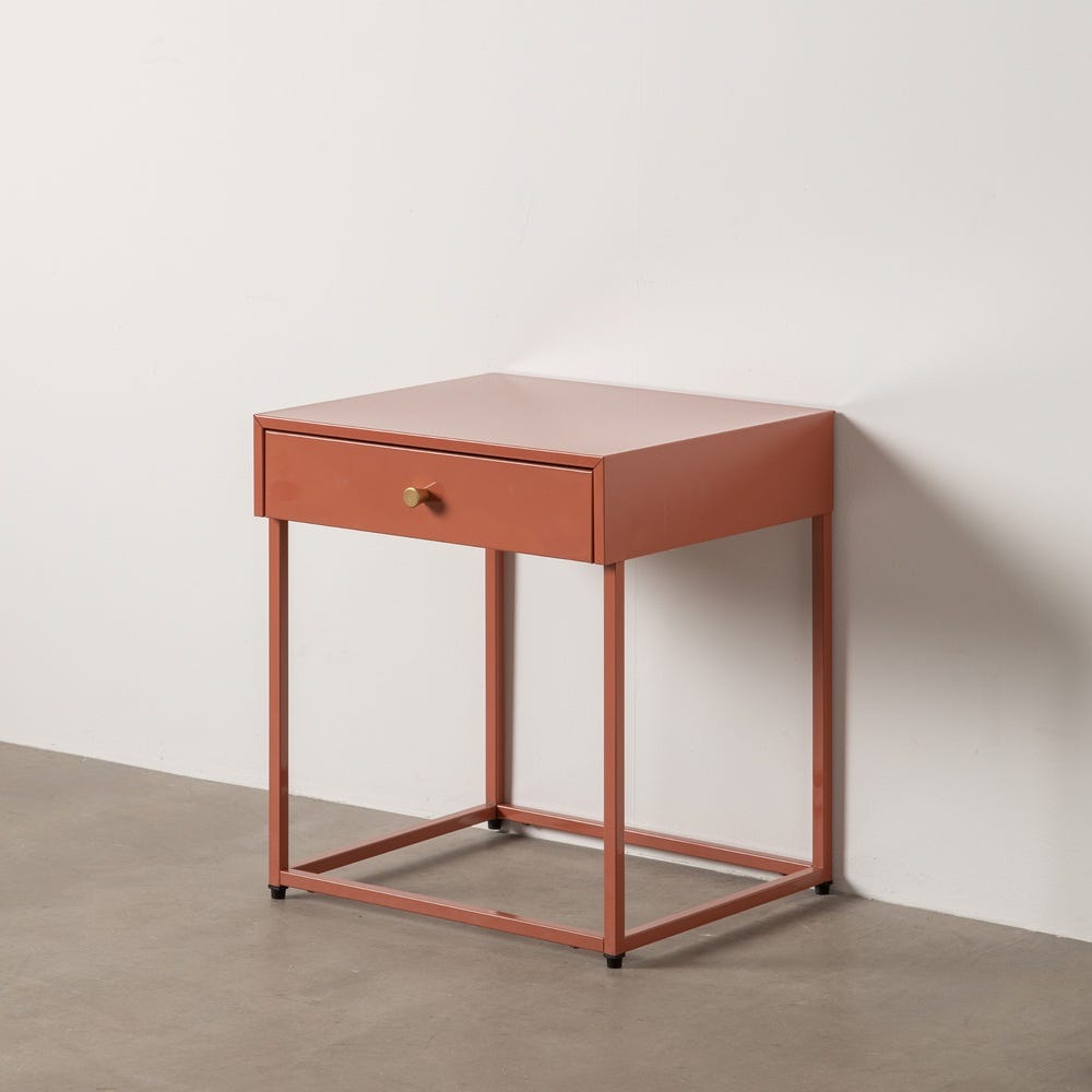 Petit Table Terracotta Acier Ixia