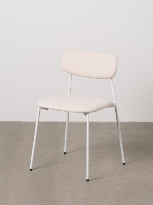 Chaise Crème Tissu-Métal Ixia 49 cm