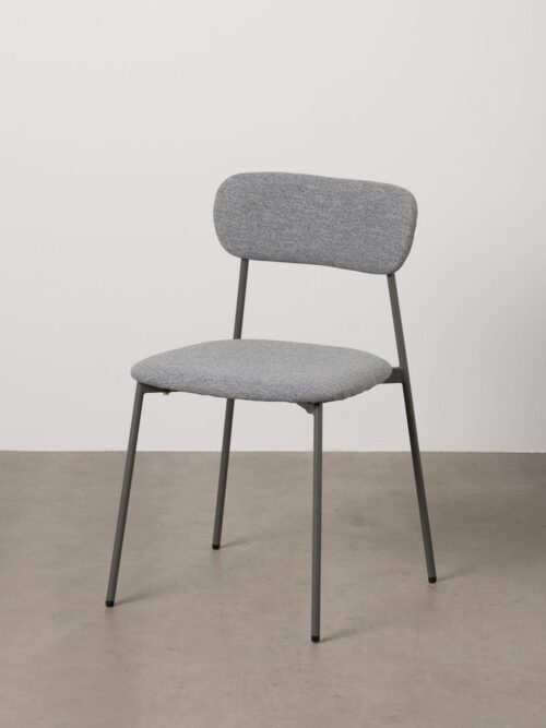 Chaise Gris Tissu-Métal Ixia 49 cm