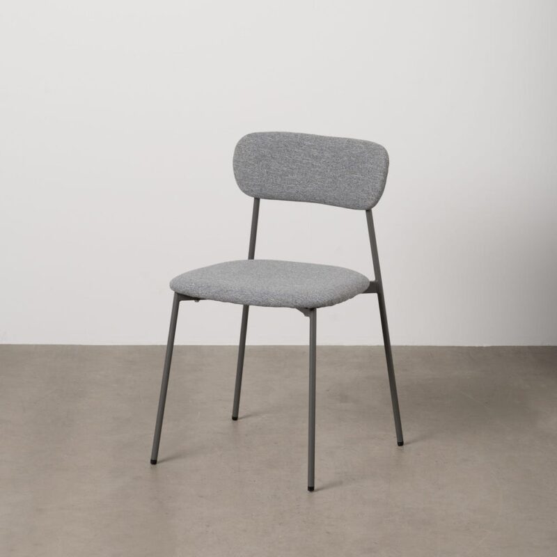 Chaise Gris Tissu-Métal Ixia 49 cm