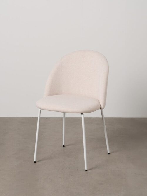 Chaise Crème Tissu-Métal Ixia 51 cm