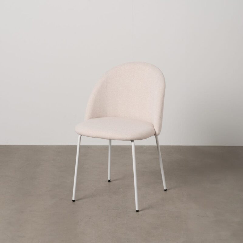 Chaise Crème Tissu-Métal Ixia 51 cm