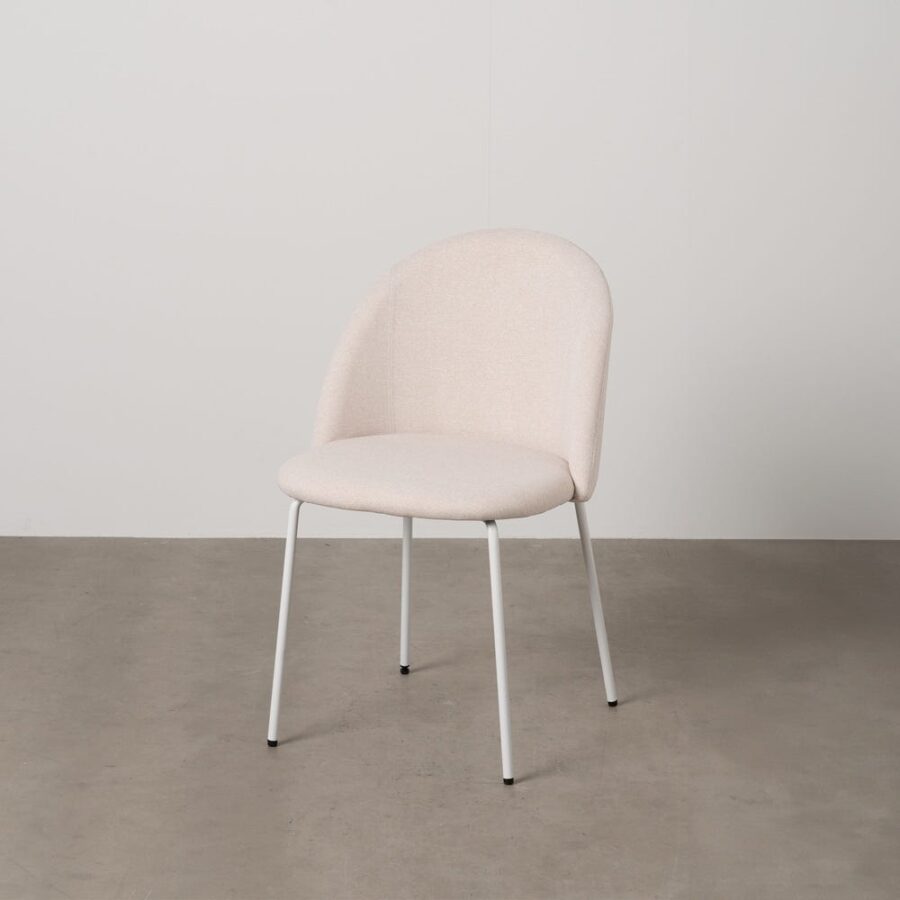 Chaise Crème Tissu-Métal Ixia 51 cm