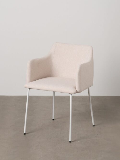 Chaise Crème Tissu-Métal Ixia 51 cm