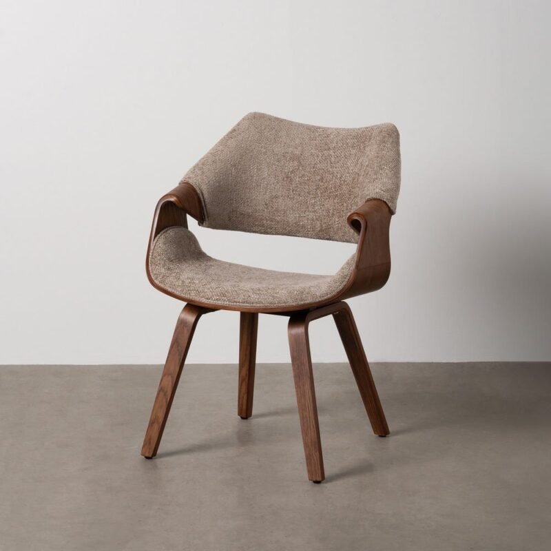 Chaise Tissu Chiné et Bois Ixia 61 cm