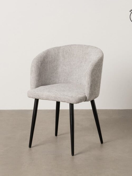 Chaise Gris Tissu-Métal Ixia 53 cm