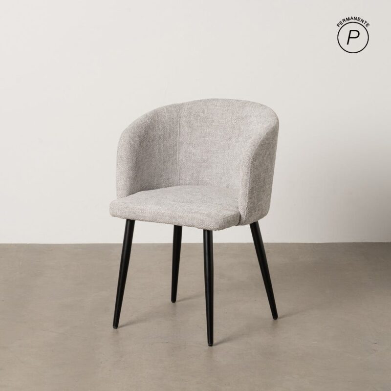 Chaise Gris Tissu-Métal Ixia 53 cm