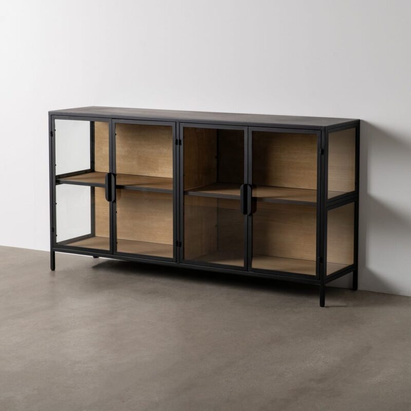Vitrine Noir-naturel Ixia 150cm