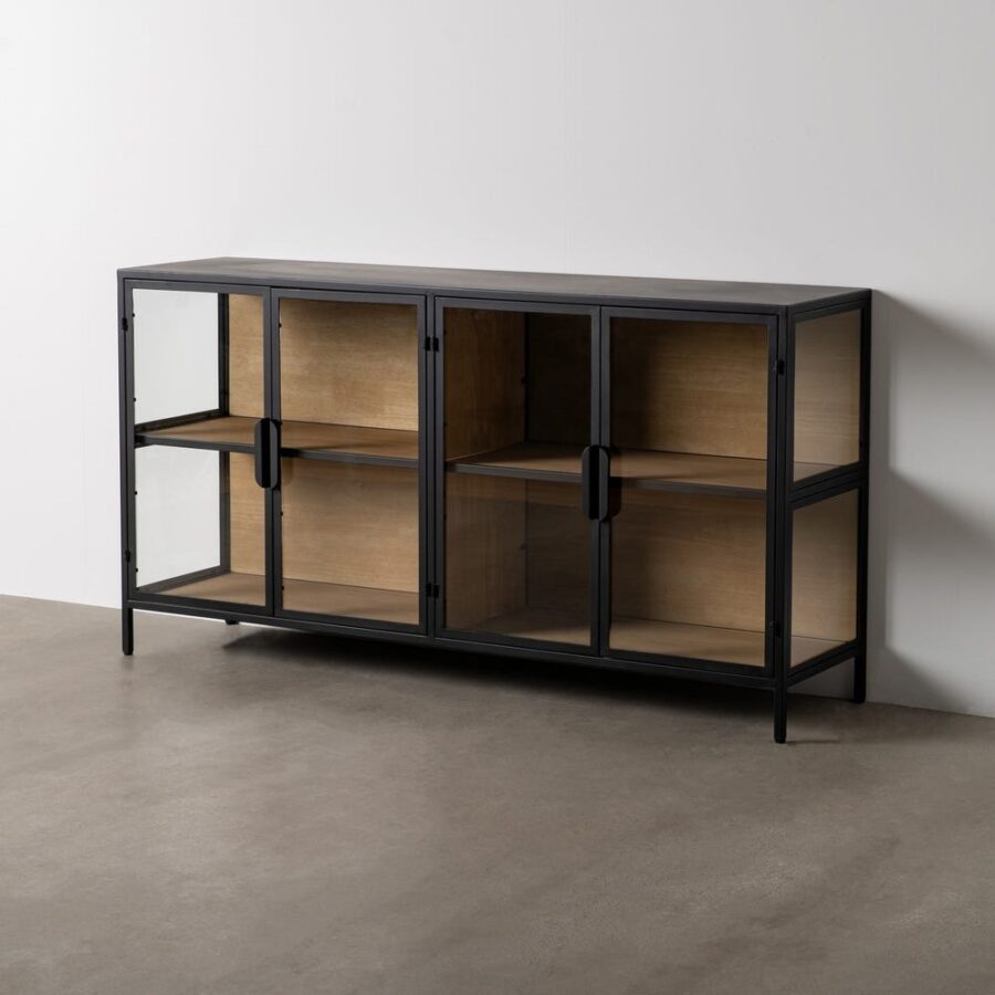 Vitrine Noir-naturel Ixia 150cm