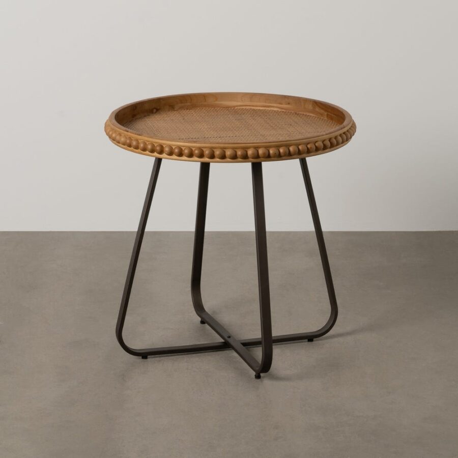 Petit Table Naturel Métal-Bois Ixia 62 cm