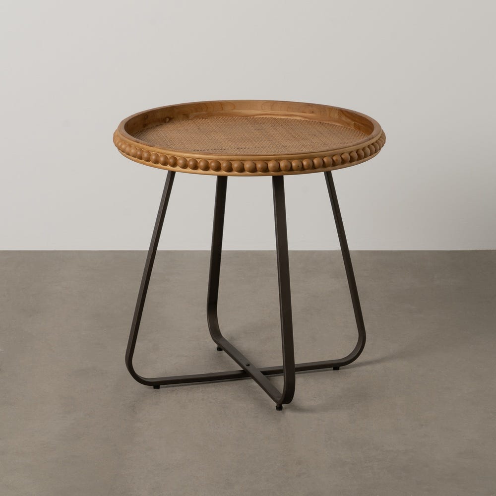 Petit Table Naturel Métal-Bois Ixia 62 cm