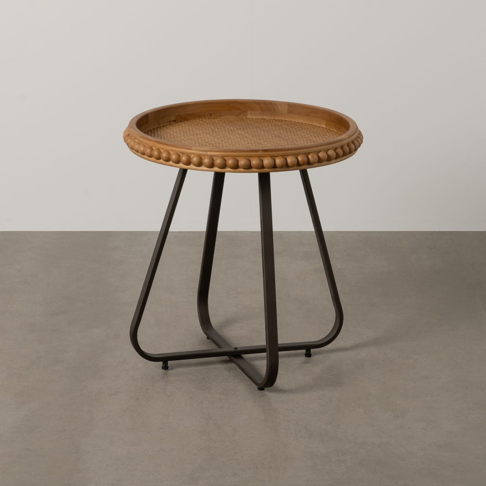 Petit Table Naturel Métal-Bois Ixia 52 cm