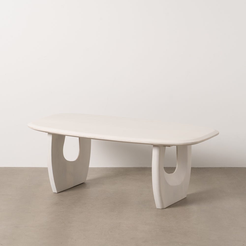 Table Basse Acacia Blanc Ixia 130cm