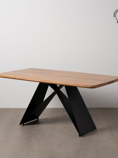 Table à Manger Acacia Bois-métal Ixia 170cm