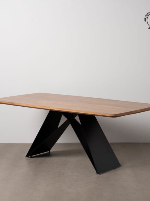 Table à Manger Acacia Bois-métal Ixia 200cm